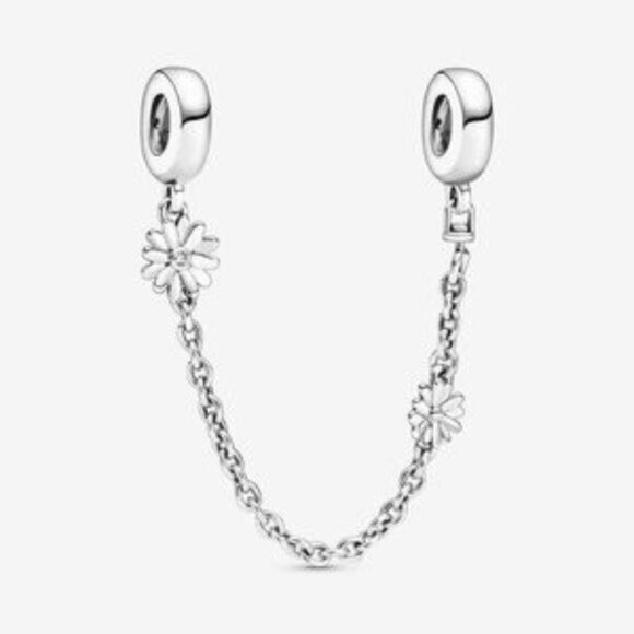 Pandora Daisy Flower Safety Chain Charm - Picture 1 of 4